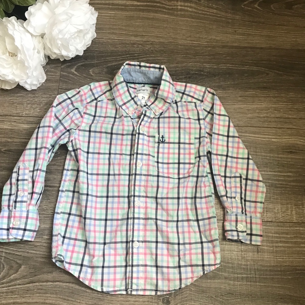 3 FOR $20  2t Carter’s Dress shirt, pastels